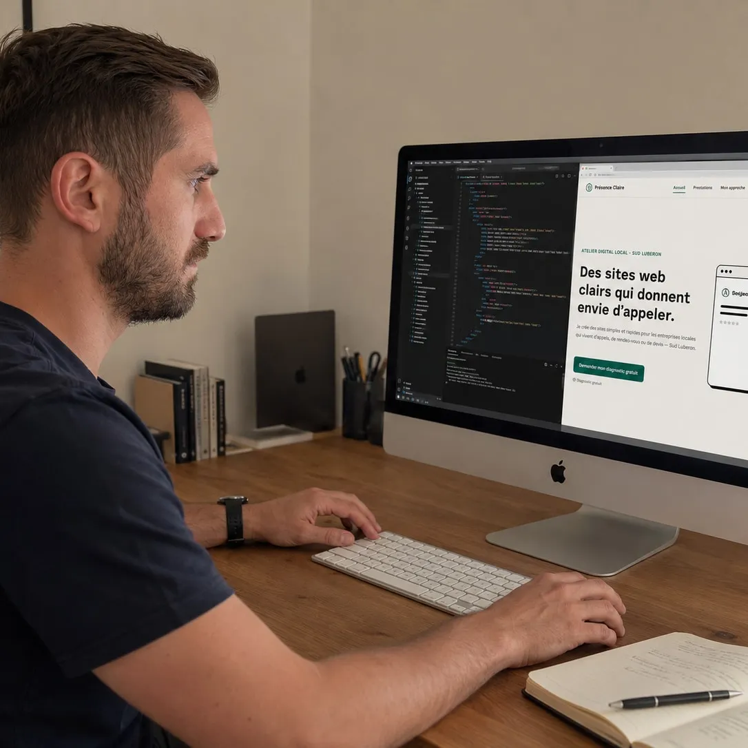 Sébastien Saussac, créateur de sites web chez Présence Claire